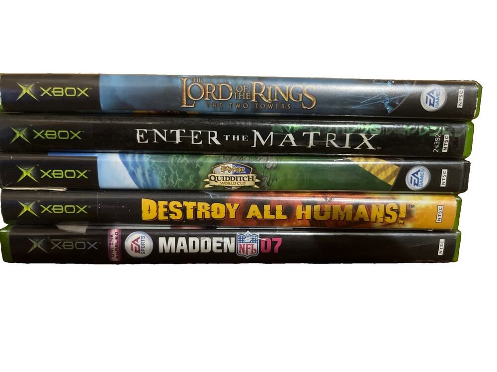 Original Xbox Game Lot Of 5! Lord Of The Rings The Two Towers, Destroy All Human